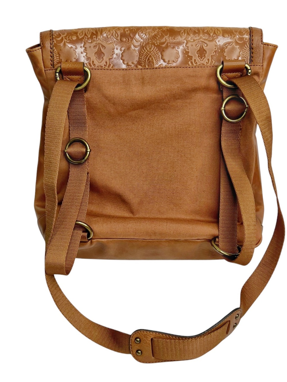 The Sak Ventura Leather Embossed Floral Convertible Backpack Bag - Picture 6 of 15